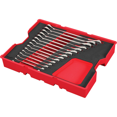 Wrench Set with Tray for PACKOUT Drawers, Ratcheting Combination, 15 Pieces, Metric Moffatt Supply & Specialties