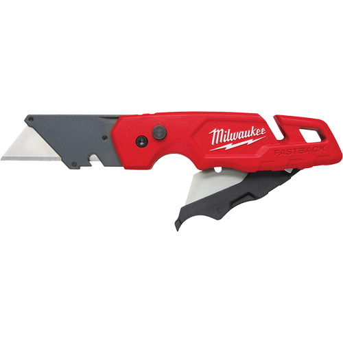 FASTBACK Folding Utility Knife with Blade Storage, Metal Handle Moffatt Supply & Specialties