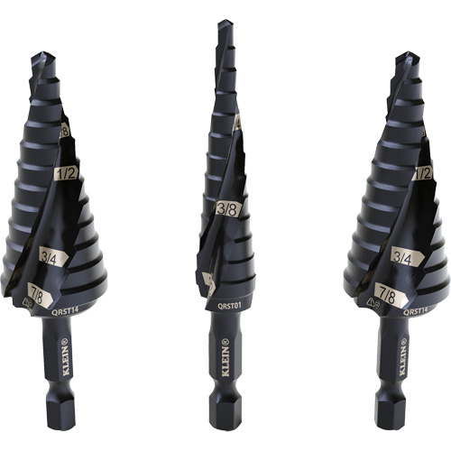 Step Drill Bit Set, 3 Pieces, High Speed Steel Moffatt Supply & Specialties