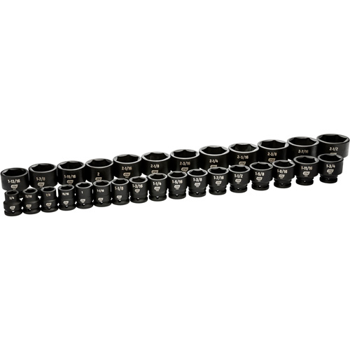 6 Point SAE Socket Set, 29 Pcs, Impact, 3/4" Drive Size Moffatt Supply & Specialties