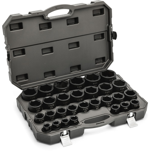 6 Point SAE Socket Set, 29 Pcs, Impact, 3/4" Drive Size Moffatt Supply & Specialties