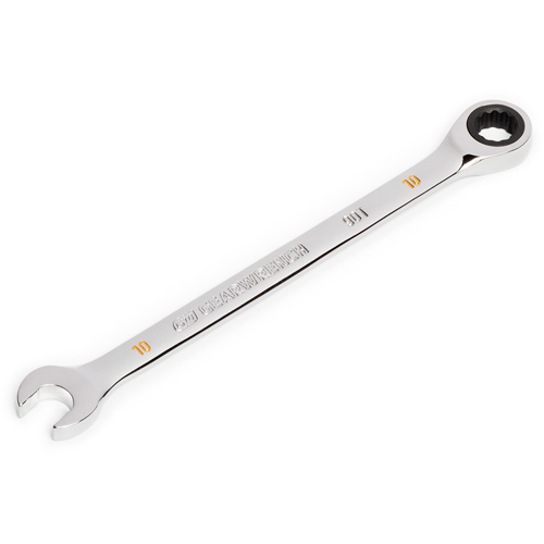 90-Tooth Ratcheting Combination Wrench, 12 Point, 10 mm, Chrome Finish Moffatt Supply & Specialties