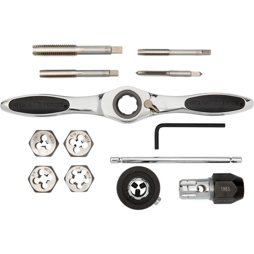 SAE Ratcheting Tap & Die Set, 13 Pieces Moffatt Supply & Specialties