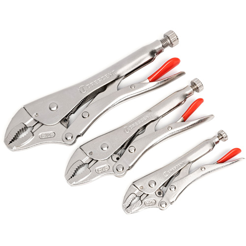 Curved Jaw Locking Pliers with Wire Cutter Set, 3 Pieces Moffatt Supply & Specialties