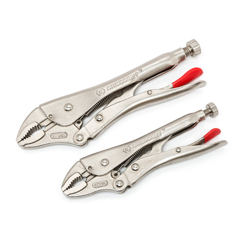 Curved Jaw Locking Pliers with Wire Cutter Set, 2 Pieces Moffatt Supply & Specialties