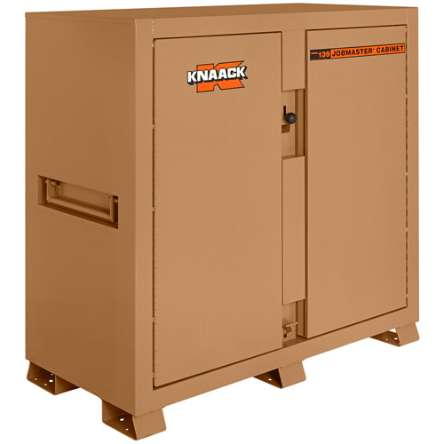 Model 139 Jobsite Cabinet with Padlock, Steel, 59.4 Cubic Feet, Tan Moffatt Supply & Specialties