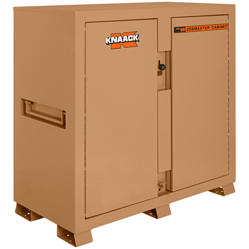Model 99 Jobsite Cabinet with Double Doors & 2 Padlocks, Steel, 59.4 Cubic Feet, Tan Moffatt Supply & Specialties