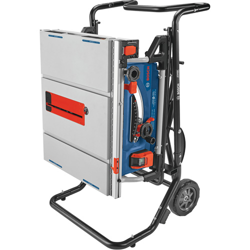 Jobsite Table Saw with Gravity-Rise Wheeled Stand, 120 V, 15 A, 3800 RPM Moffatt Supply & Specialties