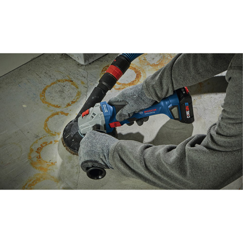 Rectifieuse angulaire sans balais avec interrupteur coulissant, Roue de 4-1/2", 18 V Moffatt Supply & Specialties