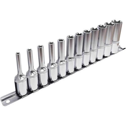 External TORX&reg; Socket Set, 12 Pcs, 3/8" Drive Size, Deep Moffatt Supply & Specialties