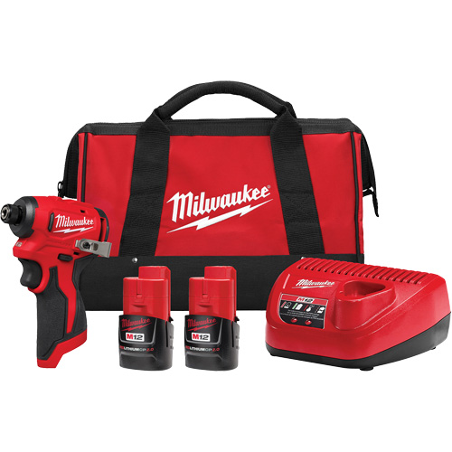 M12 Subcompact Brushless Hex Impact Driver Kit, 1/4", 1100 in-lbs. Max. Torque, 12 V, Lithium-Ion Moffatt Supply & Specialties