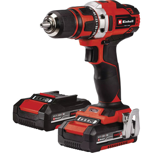 Cordless Drill/Driver Kit, Lithium-Ion, 18 V, 1/2" Chuck, 354 in-lbs Torque Moffatt Supply & Specialties