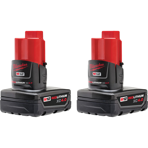 M12 REDLITHIUM XC4.0 Batteries, Lithium-Ion, 12 V, 4 Ah Moffatt Supply & Specialties