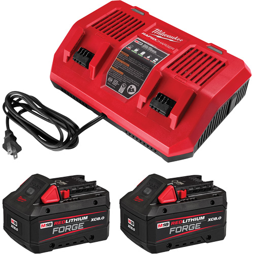 M18 REDLITHIUM FORGE Starter Kit with Dual Bay Rapid Charger, 18 V, Lithium-Ion Moffatt Supply & Specialties