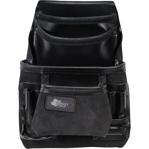 Sac robuste Phantom pour clous et outils, Cuir, 10 pochettes, Noir Moffatt Supply & Specialties