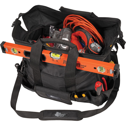 Sac &agrave; outils Phantom 18" pour entrepreneur, Polyester balistique, 25 pochettes, Noir Moffatt Supply & Specialties