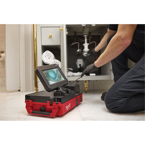 M12 75' Drain Camera with PACKOUT Compatibility, 7" Display, 18 mm (0.7") Camera Head Moffatt Supply & Specialties