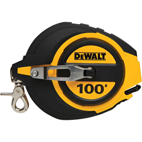 Closed Case Long Tape Measure, 100', Imperial Graduations Moffatt Supply & Specialties