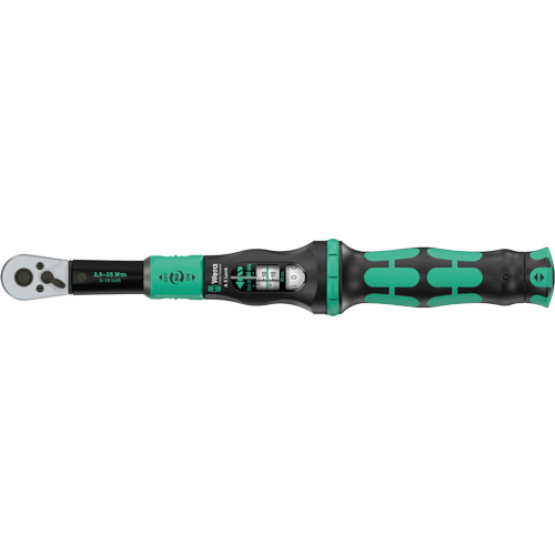 Adjustable Click-Torque Lock A 5 Torque Wrench with Torque Lock Function, Click, 1/4" Square Drive, 1 - 18 lbf. Ft Moffatt Supply & Specialties