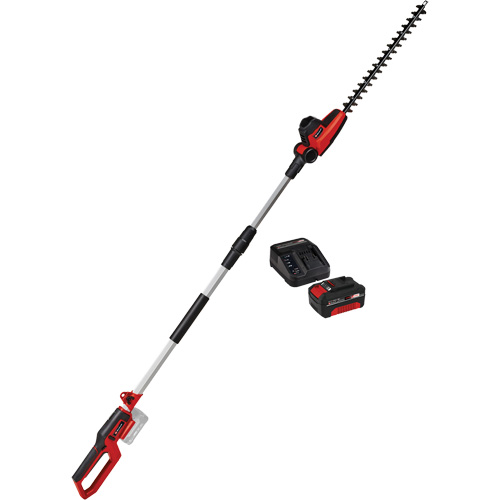 Taille-haie &agrave; perche sans fil avec batterie 4 Ah et ensemble de d&eacute;part de chargeur, 18", 18 V, &agrave; pile Moffatt Supply & Specialties