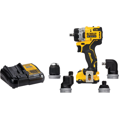 Ensemble perceuse/visseuse sans fil et sans balai XTREME 5-en-1, Lithium-ion, 12 V, Mandrin 3/8" Moffatt Supply & Specialties