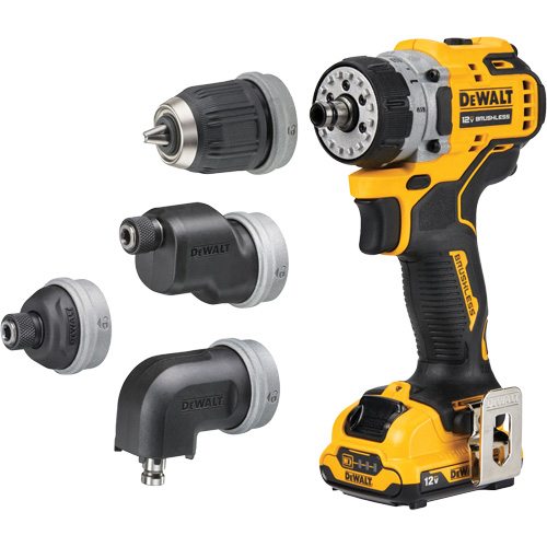 Ensemble perceuse/visseuse sans fil et sans balai XTREME 5-en-1, Lithium-ion, 12 V, Mandrin 3/8" Moffatt Supply & Specialties