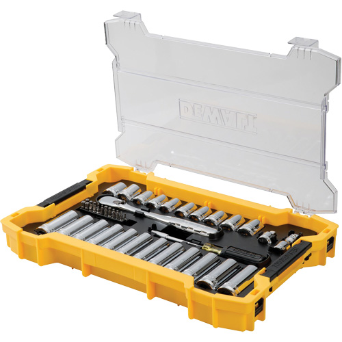 Jeu d'outils 3/8" & 1/2" pour m&eacute;canicien avec plateau & couvercle TOUGHSYSTEM 2.0 Moffatt Supply & Specialties