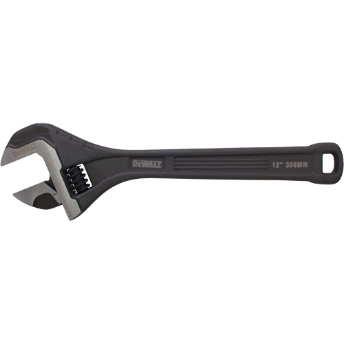 All Steel Adjustable Wrench, 12" L, Black/Plain Moffatt Supply & Specialties