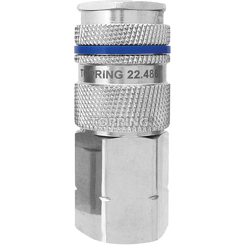 QUIKSILVER Industrial Quick Coupler, Nickel Plated Brass, 1/2", Female NPT, 500 psi Moffatt Supply & Specialties