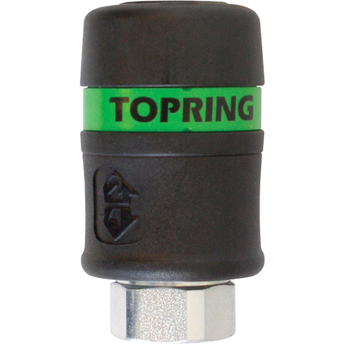 TOPQUIK Ultraflo 7.8 mm Quick Coupler, Polyester Composite, 3/8", Female NPT, 174 PSI Moffatt Supply & Specialties