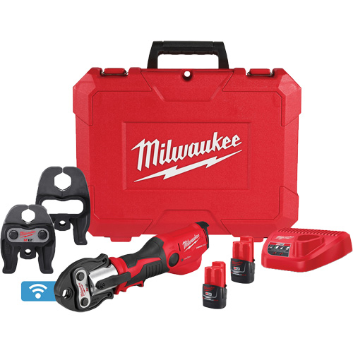 M12 FORCE LOGIC Press Tool Kit with ONE-KEY with CTS-V Jaws, 1/2" - 1", Power Driven Moffatt Supply & Specialties