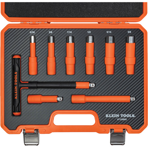 Insulated T-Handle & Hex Bit Set with Case, 1000 V, 9 Pcs Moffatt Supply & Specialties