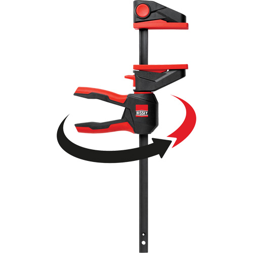 Serre-joints &agrave; g&acirc;chette pour barres &agrave; une main avec poign&eacute;e rotative &agrave; 360°, 4-1/2" (114,3 mm) Moffatt Supply & Specialties