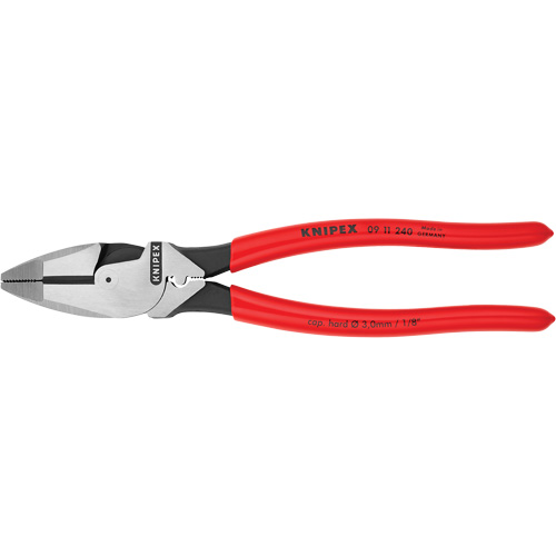 High Leverage Lineman's Pliers New England with Fish Tape Puller & Crimper Moffatt Supply & Specialties