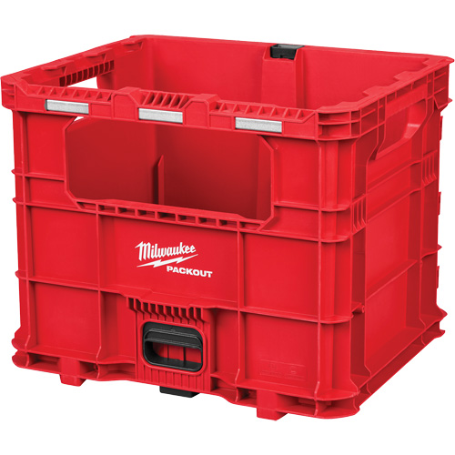 PACKOUT XL Crate, 15-3/4" x 18-5/8" x 15", Black/Red Moffatt Supply & Specialties