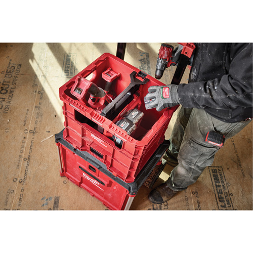 PACKOUT XL Crate, 15-3/4" x 18-5/8" x 15", Black/Red Moffatt Supply & Specialties