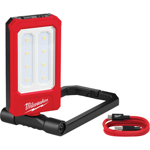 Rechargeable Low-Profile Magnetic Task Light, LED, 100/250/500 Lumens, Plastic/Aluminum Housing Moffatt Supply & Specialties