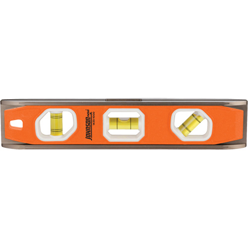 Torpedo Level with GripTight V-Groove, 10" L, Aluminum, 3 Vials, Magnetic Moffatt Supply & Specialties