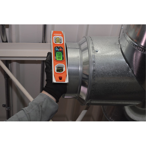Niveau Torpedo num&eacute;rique programmable, 10" lo, 2 fioles, Magn&eacute;tique Moffatt Supply & Specialties