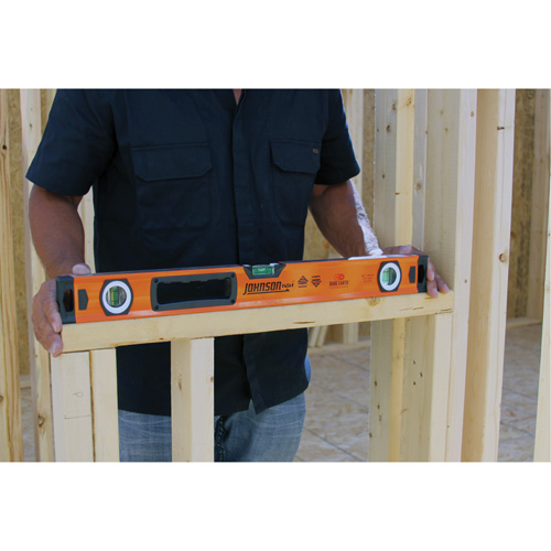 Level with Protective End-Caps, Box, 2' L, Aluminum, 3, Magnetic Moffatt Supply & Specialties