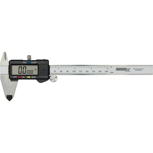 Digital Caliper, 0.0005" (0.01 mm) Resolution, 0" - 6" (0 mm - 150 mm) Range Moffatt Supply & Specialties