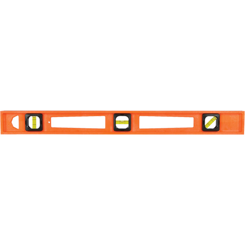 Orange Structo-Cast&reg; Contractor's Level, I-Beam, 2' L, 3, Non-Magnetic Moffatt Supply & Specialties