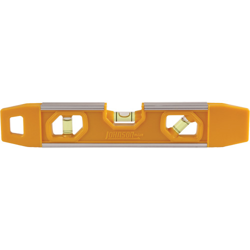 V-Groove Top-Read Torpedo Level, 9" L, Aluminum, 3 Vials, Magnetic Moffatt Supply & Specialties