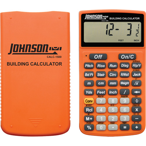 High-Visibility Orange Building Calculator with Rugged Case Moffatt Supply & Specialties