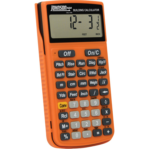 High-Visibility Orange Building Calculator with Rugged Case Moffatt Supply & Specialties