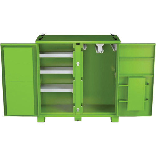 Armoire de rangement d'&eacute;PI sur place, Acier, Vert lime haute visibilit&eacute; Moffatt Supply & Specialties
