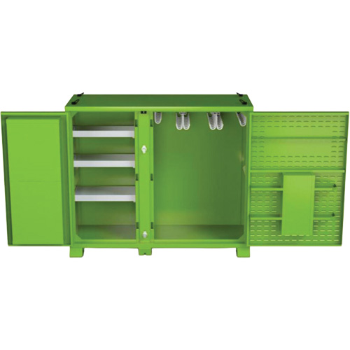 Armoire de rangement d'&eacute;PI sur place, Acier, Vert lime haute visibilit&eacute; Moffatt Supply & Specialties