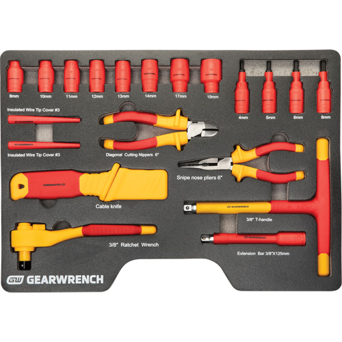 VDE Insulated Tool Set, 1000 V, 39 Pcs Moffatt Supply & Specialties