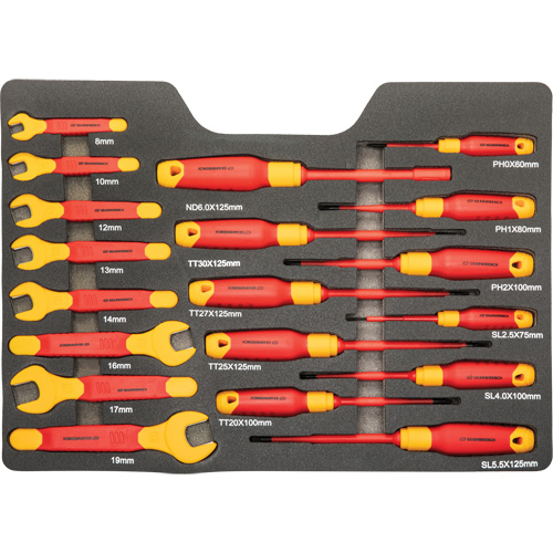 VDE Insulated Tool Set, 1000 V, 39 Pcs Moffatt Supply & Specialties