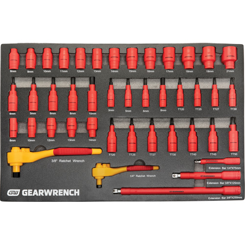 Jeu d'outils VDE isol&eacute;s, 1000 V, 72 M Moffatt Supply & Specialties